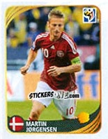 Figurina Martin Jørgensen - FIFA World Cup 2010 South Africa. Mini sticker-set n. 119 - Panini