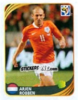 Sticker Arjen Robben - FIFA World Cup 2010 South Africa. Mini sticker-set n. 120 - Panini