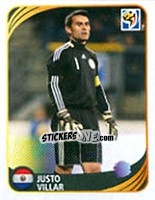 Cromo Justo Villar - FIFA World Cup 2010 South Africa. Mini sticker-set - Panini