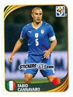 Cromo Fabio Cannavaro - FIFA World Cup 2010 South Africa. Mini sticker-set - Panini