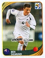 Cromo Ben Sigmund - FIFA World Cup 2010 South Africa. Mini sticker-set - Panini
