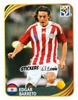 Sticker Edgar Barreto - FIFA World Cup 2010 South Africa. Mini sticker-set - Panini