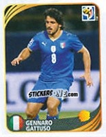 Cromo Gennaro Gattuso - FIFA World Cup 2010 South Africa. Mini sticker-set - Panini