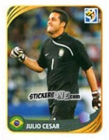 Cromo Julio Cesar - FIFA World Cup 2010 South Africa. Mini sticker-set - Panini