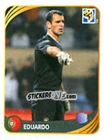 Sticker Eduardo - FIFA World Cup 2010 South Africa. Mini sticker-set - Panini