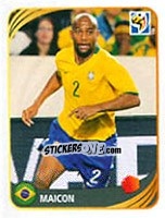Sticker Maicon - FIFA World Cup 2010 South Africa. Mini sticker-set n. 161 - Panini