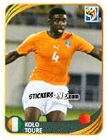 Cromo Kolo Toure - FIFA World Cup 2010 South Africa. Mini sticker-set - Panini