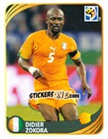 Cromo Didier Zokora - FIFA World Cup 2010 South Africa. Mini sticker-set - Panini