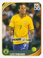 Cromo Luis Fabiano - FIFA World Cup 2010 South Africa. Mini sticker-set - Panini