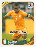 Cromo Salomon Kalou - FIFA World Cup 2010 South Africa. Mini sticker-set - Panini