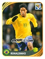 Sticker Ronaldinho - FIFA World Cup 2010 South Africa. Mini sticker-set n. 176 - Panini