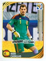 Figurina Iker Casillas - FIFA World Cup 2010 South Africa. Mini sticker-set - Panini