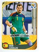 Sticker Iker Casillas - FIFA World Cup 2010 South Africa. Mini sticker-set n. 183 - Panini