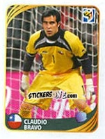 Cromo Claudio Bravo - FIFA World Cup 2010 South Africa. Mini sticker-set - Panini