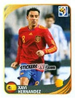 Sticker Xavi Hernandez - FIFA World Cup 2010 South Africa. Mini sticker-set n. 188 - Panini