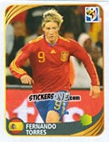 Sticker Fernando Torres - FIFA World Cup 2010 South Africa. Mini sticker-set n. 194 - Panini