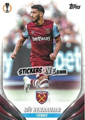 Sticker Saïd Benrahma - UEFA Club Competitions 2023-2024
 n. 103 - Topps
