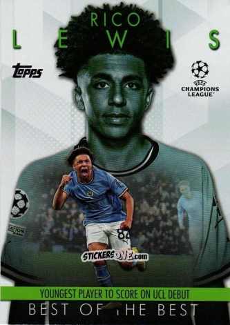 Figurina Rico Lewis - UEFA Club Competitions 2023-2024
 n. BM-9 - Topps