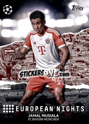 Sticker Jamal Musiala - UEFA Club Competitions 2023-2024
 n. EN-11 - Topps