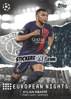 Sticker Kylian Mbappé - UEFA Club Competitions 2023-2024
 n. EN-22 - Topps