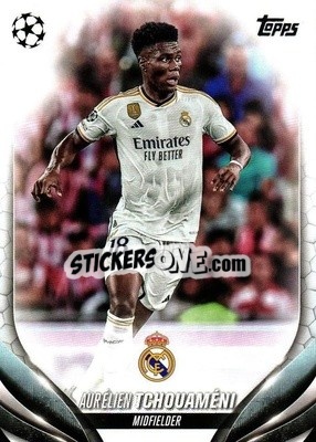 Sticker Aurélien Tchouaméni - UEFA Club Competitions 2023-2024
 n. 10 - Topps