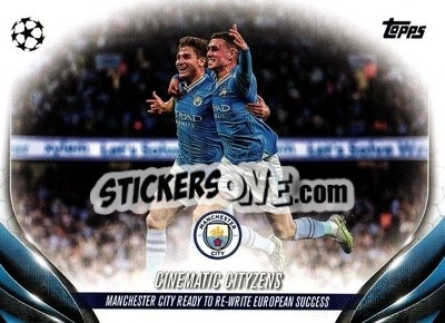 Sticker Cinematic Cityzens (Foden / Alvarez) - UEFA Club Competitions 2023-2024
 n. 66 - Topps