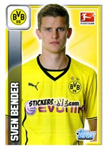 Sticker Sven Bender - German Football Bundesliga 2013-2014 - Topps