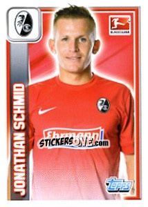 Sticker Jonathan Schmid - German Football Bundesliga 2013-2014 - Topps