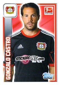 Sticker Gonzalo Castro - German Football Bundesliga 2013-2014 - Topps