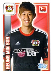 Sticker Heung Min Son - German Football Bundesliga 2013-2014 - Topps