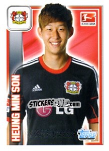 Sticker Heung Min Son - German Football Bundesliga 2013-2014 n. 166 - Topps