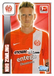 Sticker Niki Zimling - German Football Bundesliga 2013-2014 - Topps