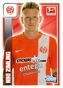 Figurina Niki Zimling - German Football Bundesliga 2013-2014 - Topps