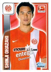 Sticker Shinji Okazaki - German Football Bundesliga 2013-2014 - Topps