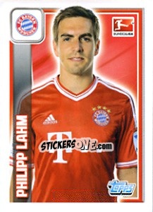 Sticker Philipp Lahm - German Football Bundesliga 2013-2014 - Topps