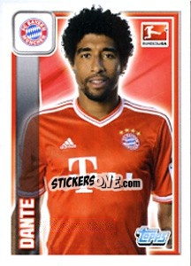 Sticker Dante - German Football Bundesliga 2013-2014 - Topps