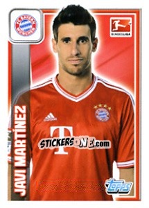 Sticker Javi Martinez - German Football Bundesliga 2013-2014 - Topps