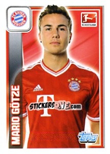 Sticker Mario Götze - German Football Bundesliga 2013-2014 n. 208 - Topps