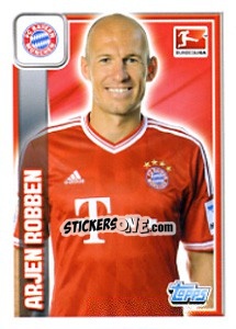 Sticker Arjen Robben - German Football Bundesliga 2013-2014 n. 209 - Topps