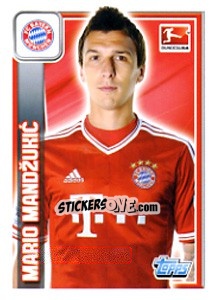 Sticker Mario Mandzukic - German Football Bundesliga 2013-2014 - Topps