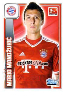Sticker Mario Mandzukic - German Football Bundesliga 2013-2014 n. 211 - Topps