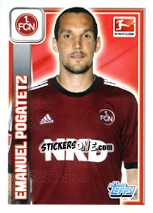 Sticker Emanuel Pogatetz - German Football Bundesliga 2013-2014 - Topps