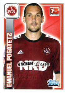 Cromo Emanuel Pogatetz - German Football Bundesliga 2013-2014 - Topps