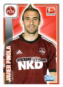 Sticker Javier Pinola - German Football Bundesliga 2013-2014 - Topps