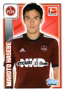 Sticker Makoto Hasebe - German Football Bundesliga 2013-2014 - Topps