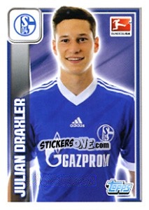 Sticker Julian Draxler - German Football Bundesliga 2013-2014 n. 238 - Topps