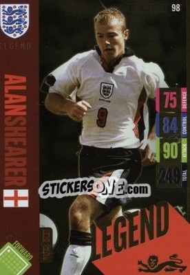 Sticker Alan Shearer - England 2024 Tournament Edition. Adrenalyn XL
 n. 98 - Panini