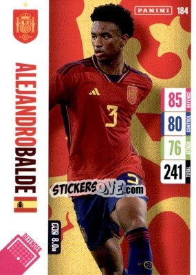 Sticker Alejandro Balde - England 2024 Tournament Edition. Adrenalyn XL
 n. 184 - Panini