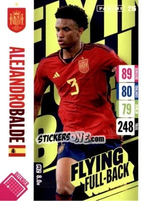 Sticker Alejandro Balde - England 2024 Tournament Edition. Adrenalyn XL
 n. 216 - Panini