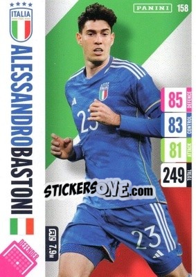 Sticker Alessandro Bastoni - England 2024 Tournament Edition. Adrenalyn XL
 n. 158 - Panini